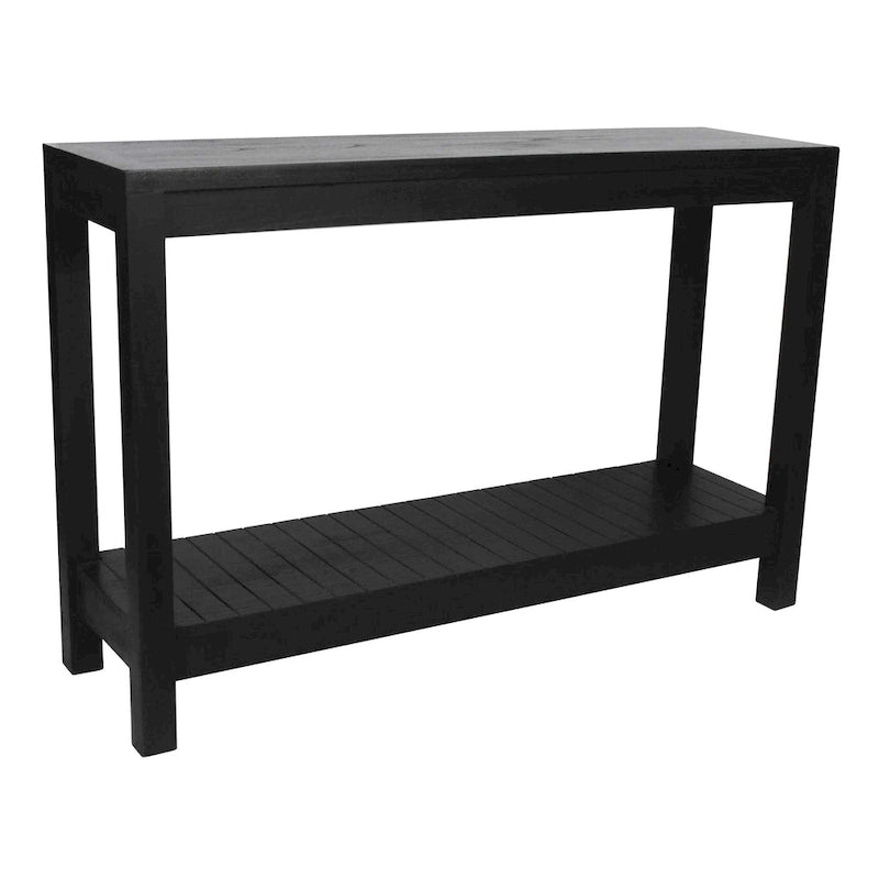 Console en bois massif avec étagère ouverte - Style Ferme Moderne