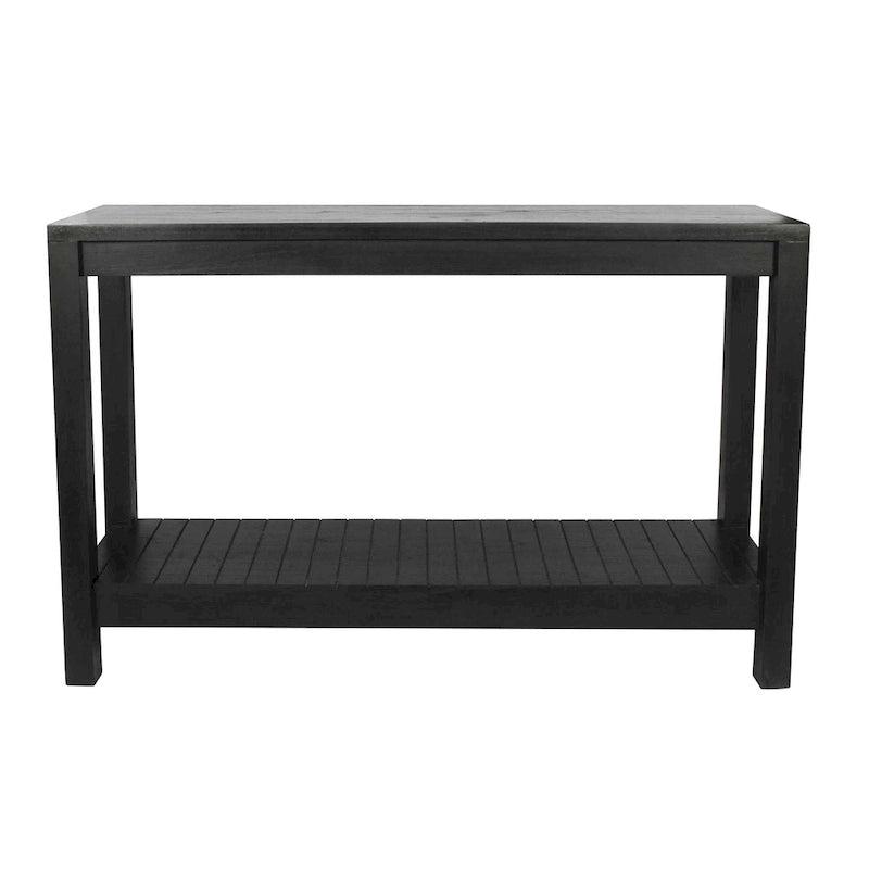 Console en bois massif avec étagère ouverte - Style Ferme Moderne