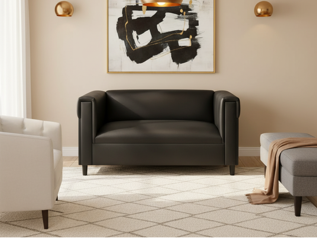 Mid Century Modern Loveseat - 产品合成场景